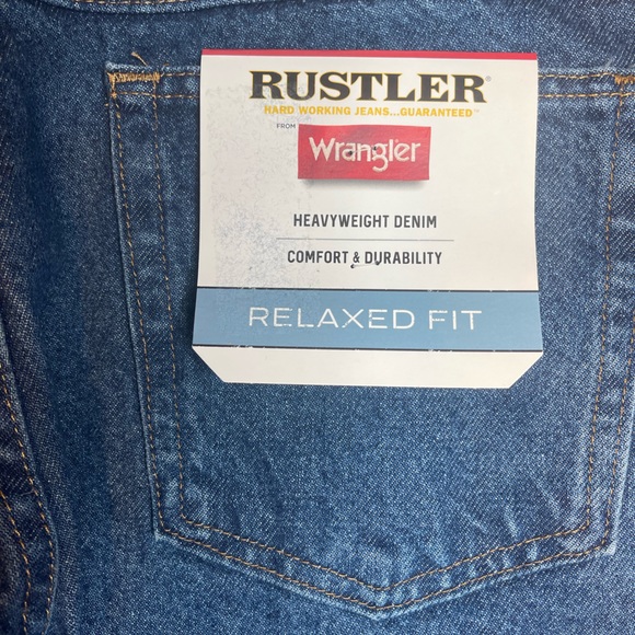 Rustler From Wrangler - Men’s Relaxed Fit Blue Jeans - Size 33x30 - NWT - Picture 3 of 4